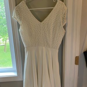 Flowered White dress
